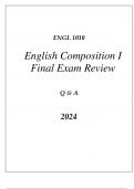 (WGU C455) ENGL 1010 ENGLISH COMPOSITION I FINAL EXAM REVIEW Q & A 2024.p