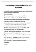 CHM EXAM WITH ALL QUESTIONS AND ANSWERS 