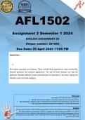 AFL1502 Assignment 2 ENGLISH (COMPLETE ANSWERS) Semester 1 2024 - DUE 26 April 2024 