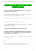 MANA 4322 UPDATED Test Questions and  CORRECT Answers