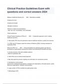 Clinical Practice Guidelines Exam with questions and correct answers 2024