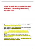 ATCN REVIEW WITH QUESTIONS AND  CORRECT ANSWERS [GRADED A+]  ACTUAL 100%