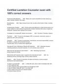 Certified Lactation Counselor exam with 100% correct answers 2024 updated