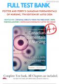 Test Bank For Potter and Perry's Canadian Fundamentals of Nursing, 7th Edition by Astle | 9780323870658 | |Chapter 1-49 |All Chapters with Answers and Rationals||Latest 2024