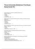 Tricoci University Esthetics Final Exam Study Guide Pt2 Exam Que & Ans