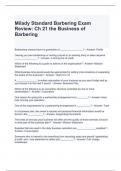 Milady Standard Barbering Exam Review Ch 21 the Business of Barbering- Questions and Answers