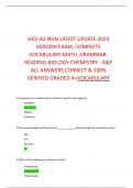 HESI A2 NGN LATEST UPDATE 2024  VERSION EXAM, COMPLETE  VOCABULARY-MATH, GRAMMARREADING-BIOLOGY-CHEMISTRY - A&P  ALL ANSWERS CORRECT & 100%  VERIFIED GRADED A+VOCABULARY