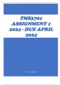 TMS3701 Assignment 1 2024 - DUE April 2024