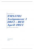 TMS3701 Assignment 1 2024 - DUE April 2024