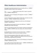 FBLA Healthcare Administration QUESTIONS & ANSWERS