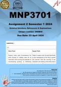 MNP3701 Assignment 2 (COMPLETE ANSWERS) Semester 1 2024 (848865) - DUE 23 April 2024