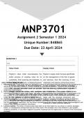 MNP3701 Assignment 2 (ANSWERS) Semester 1 2024 - DISTINCTION GUARANTEED