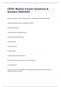 CPPA, Module 4 Exam Questions & Answers 2024/2025