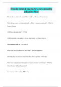 Rhode Island property and casualty  adjuster test