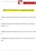 WGU C173 Version 3 Language Agnostic 2024 / 2025 | 100% Verified