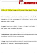 WGU C173 Scripting and Programming Study Guide 2024 / 2025 | 100% Verified