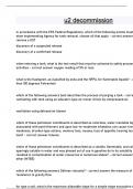 u2 decommission Questions and answers latest update