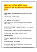 CRIMINAL JUSTICE NOCTI EXAM Questions and Answers Latest Updates 2024