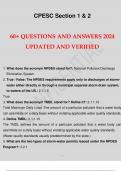 CPESC Section 1 & 2 60+ QUESTIONS AND ANSWERS 2023 2024 UPDATED AND VERIFIED