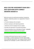 WGU C235 PRE-ASSESSMENT EXAM 2024 – 2025 QUESTIONS WITH CORRECT ANSWERS GRADED A+
