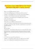 Emergency Care (14th Edition) Ch. 9 Exam Questions With 100% Correct Answers
