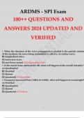 ARDMS - SPI Exam 100+ QUESTIONS AND CORRECTLY ANSWERED 2023 2024
