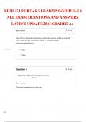 BIOD 171 PORTAGE LEARNING/MODULE 6  ALL EXAM QUESTIONS AND ANSWERS LATEST UPDATE 2024 GRADED A+ 