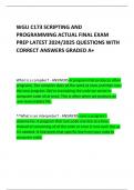 WGU C173 SCRIPTING AND PROGRAMMING ACTUAL FINAL EXAM PREP LATEST 2024/2025 QUESTIONS WITH CORRECT ANSWERS GRADED A+