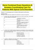 Davis Combined Coordinating Care For Patients With Spinal Cord Disorders