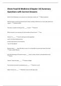 Chem Food & Medicine &lpar;Chapter 13&rpar; Summary  Questions with Correct Answers