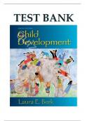 Test Bank For Child Development 9th Edition by Laura Berk, ISBN 978-0205149766, Chapter 1-15, Complete Guide A+