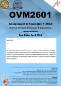 OVM2601 Assignment 2 (COMPLETE ANSWERS) Semester 1 2024 