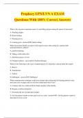 Prophecy LPN/LVN A EXAM Questions With 100% Correct Answers