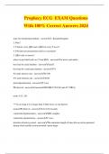 Prophecy ECG EXAM Questions With 100&percnt; Correct Answers 2024