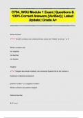 C784&comma; WGU Module 1 Exam &vert; Questions &  100&percnt; Correct Answers &lpar;Verified&rpar; &vert; Latest  Update &vert; Grade A&plus;