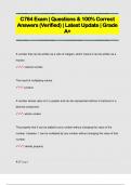 C784 Exam &vert; Questions & 100&percnt; Correct  Answers &lpar;Verified&rpar; &vert; Latest Update &vert; Grade  A&plus;