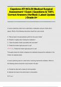 Capstone ATI NCLEX Medical Surgical  Assessment 1 Exam &vert; Questions & 100&percnt;  Correct Answers &lpar;Verified&rpar; &vert; Latest Update  &vert; Grade A&plus;