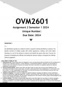 OVM2601 Assignment 2 (ANSWERS) Semester 1 2024 - DISTINCTION GUARANTEED