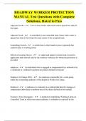 ROADWAY WORKER PROTECTION MANUAL Test Questions with Complete Solutions, Rated to Pass