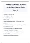 ASCP Molecular Biology Certification Exam Question and Answer 100% Correct