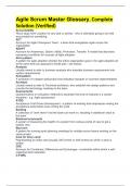 Agile Scrum Master Glossary&comma; Complete Solution &lpar;Verified&rpar;