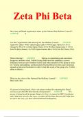 Zeta Phi Beta Final Exam (2023/ 2024 Update) Questions and Verified Answers| 100% Correct| Grade A