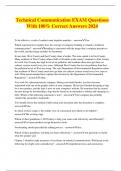 Technical Communication EXAM Questions With 100&percnt; Correct Answers 2024