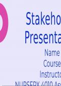 Stakeholder Presentation Nursfpx 4010 assessment 4 Power Point Presentation