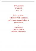 Solutions Manual for Statistics The Art and Science of Learning from Data 5th Edition By Alan Agresti, Christine Franklin, Bernhard Klingenberg (All Chapters, 100% Original Verified, A+ Grade)