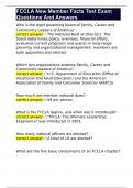 FCCLA New Member Facts Test Exam Questions And Answers 