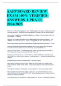 AAFP BOARD REVIEW  EXAM 100% VERIFIED  ANSWERS UPDATE  2024/2025