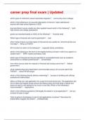 career prep final exam &vert; Updated 