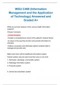 WGU C468 (Information Management and the Application of Technology) Answered and Graded A+