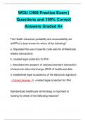 WGU C468 Practice Exam | Questions and 100% Correct Answers Graded A+